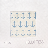 Cream and Blue Anchors Square